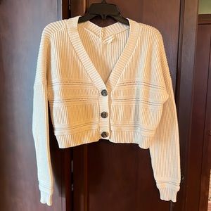 Aeropostale Cream Cardigan Sweater